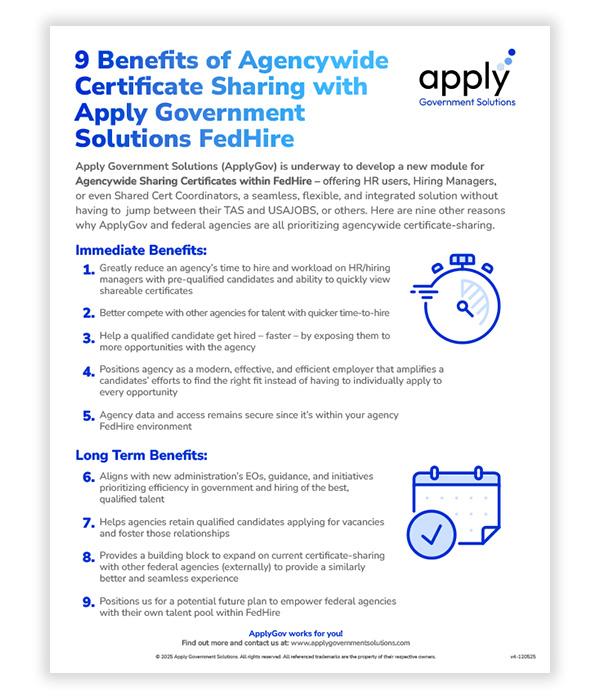 ApplyGov Opens Survey for In-System, Agencywide Certificate-Sharing