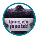 monster holding agencies got your back poster