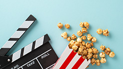 video and popcorn