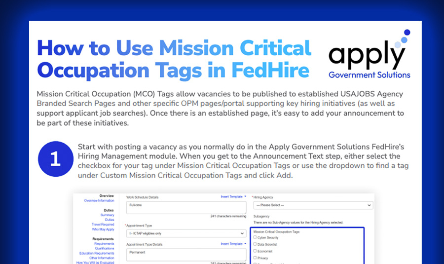 Agency Guidance for Populating Government-Wide USAJOBS Portals with FedHire - screenshot